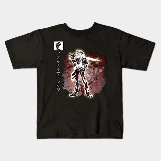 Final Fantasy VIII- Squall Leonhart Kids T-Shirt by dankdesigns